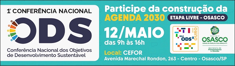 Banner da 1ª Conferência ODS 2026