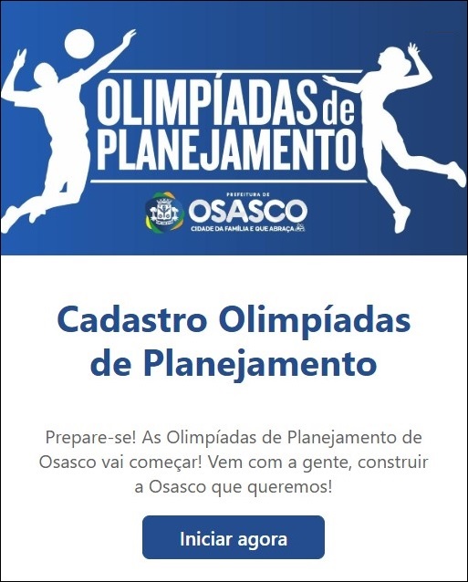 Formulário de Cadastro Olimpíadas de Planejamento