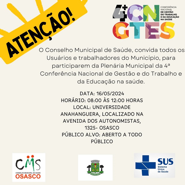 Notícia sobre Osasco que se prepara para a 7ª Conferência Municipal das Cidades, publicada no dia 24/04/2024