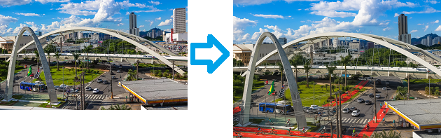 Foto customizada da Ponte Metálica de Osasco