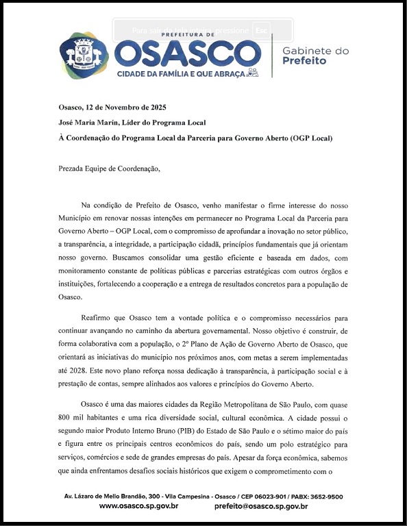 Carta de Intenção Prefeito Gerson Pessoa